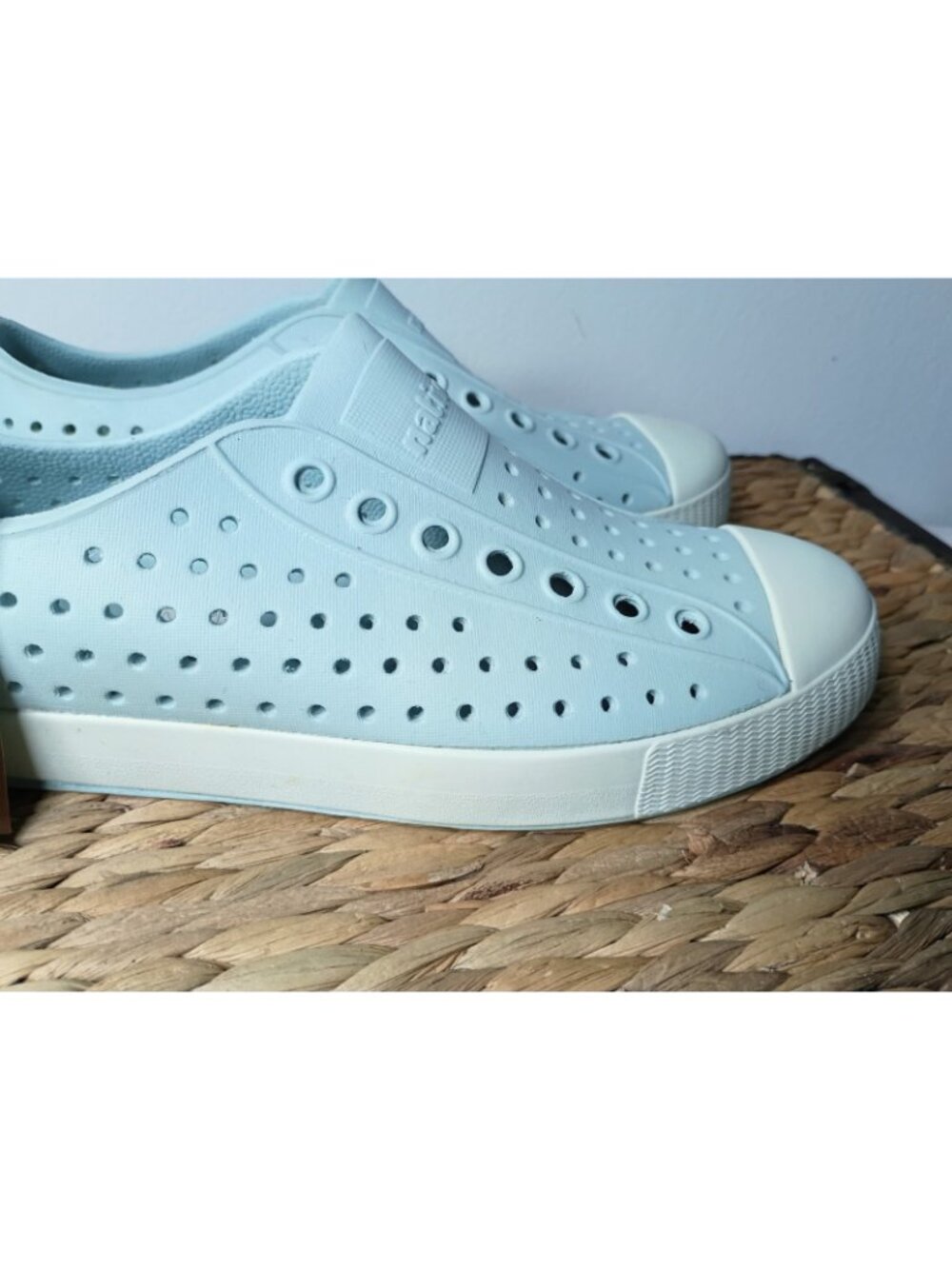 Native Unisex Jefferson Slip On Shoes W7/M5 Ocean Green Waterproof Outdoor READ - Picture 2 of 10